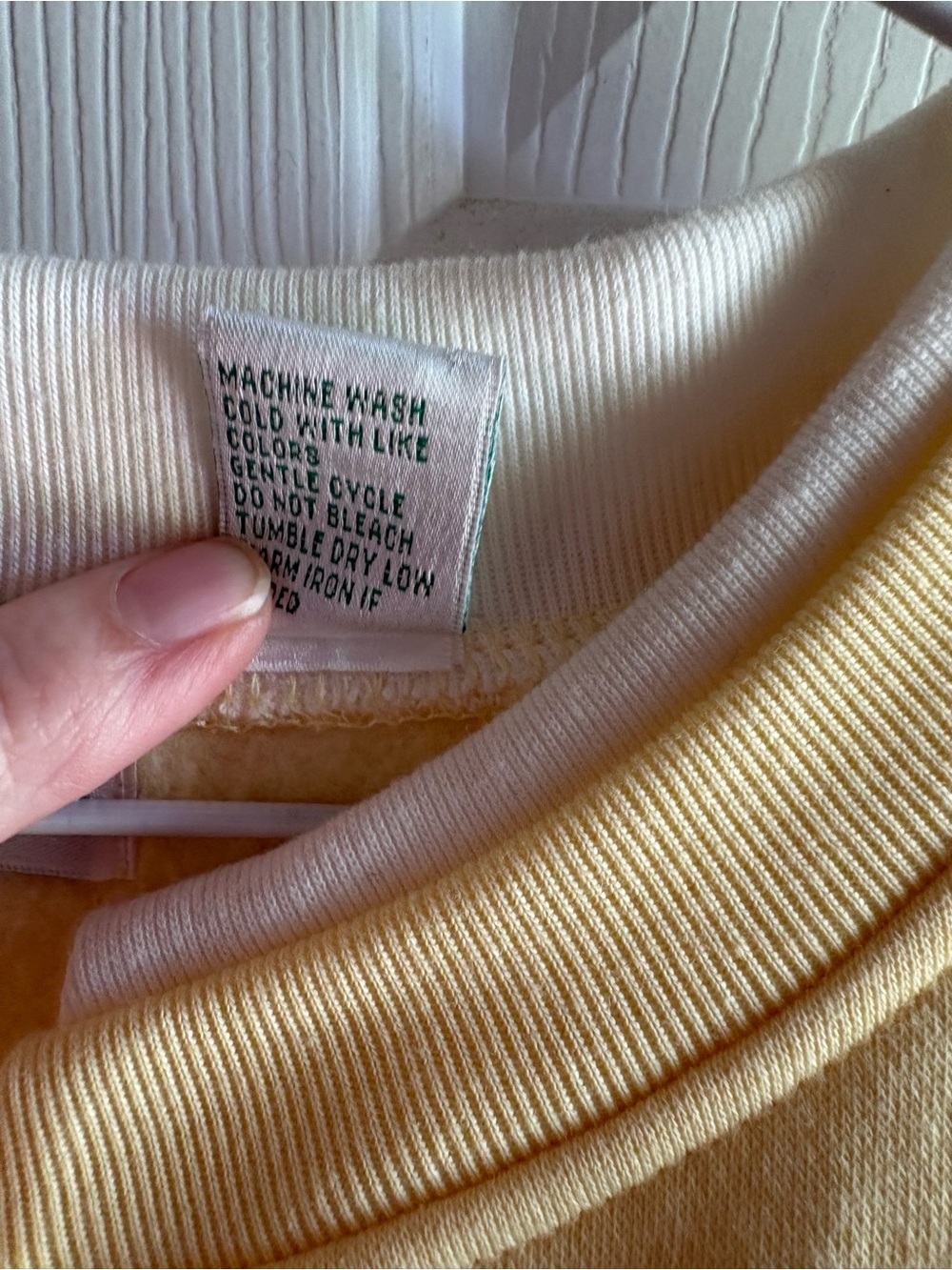 Vintage Shenanigans Floral Cardigan Sweatshirt Yellow Embroidered M Grandmacore - Picture 7 of 9